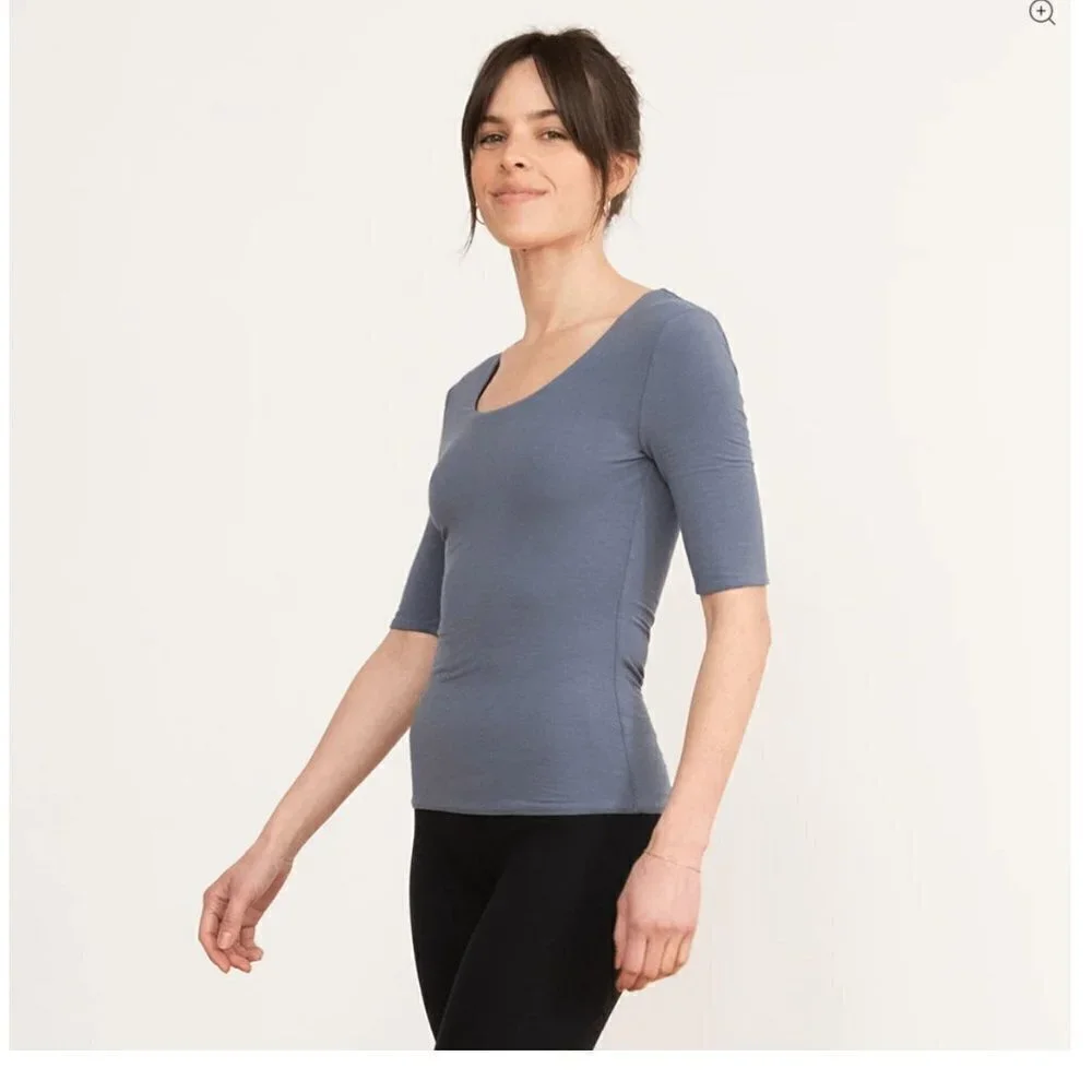 ADAY Top Notch T-shirt - Mineral Blue - sz XS NWOT - Picture 2 of 6